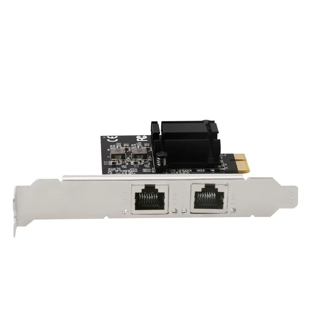 Gigabitowa karta sieciowa 2,5 GBase-T z 2 portami 2500 Mb/s PCIe 2,5 gb Karta Ethernet RJ45 Karta kontrolera LAN