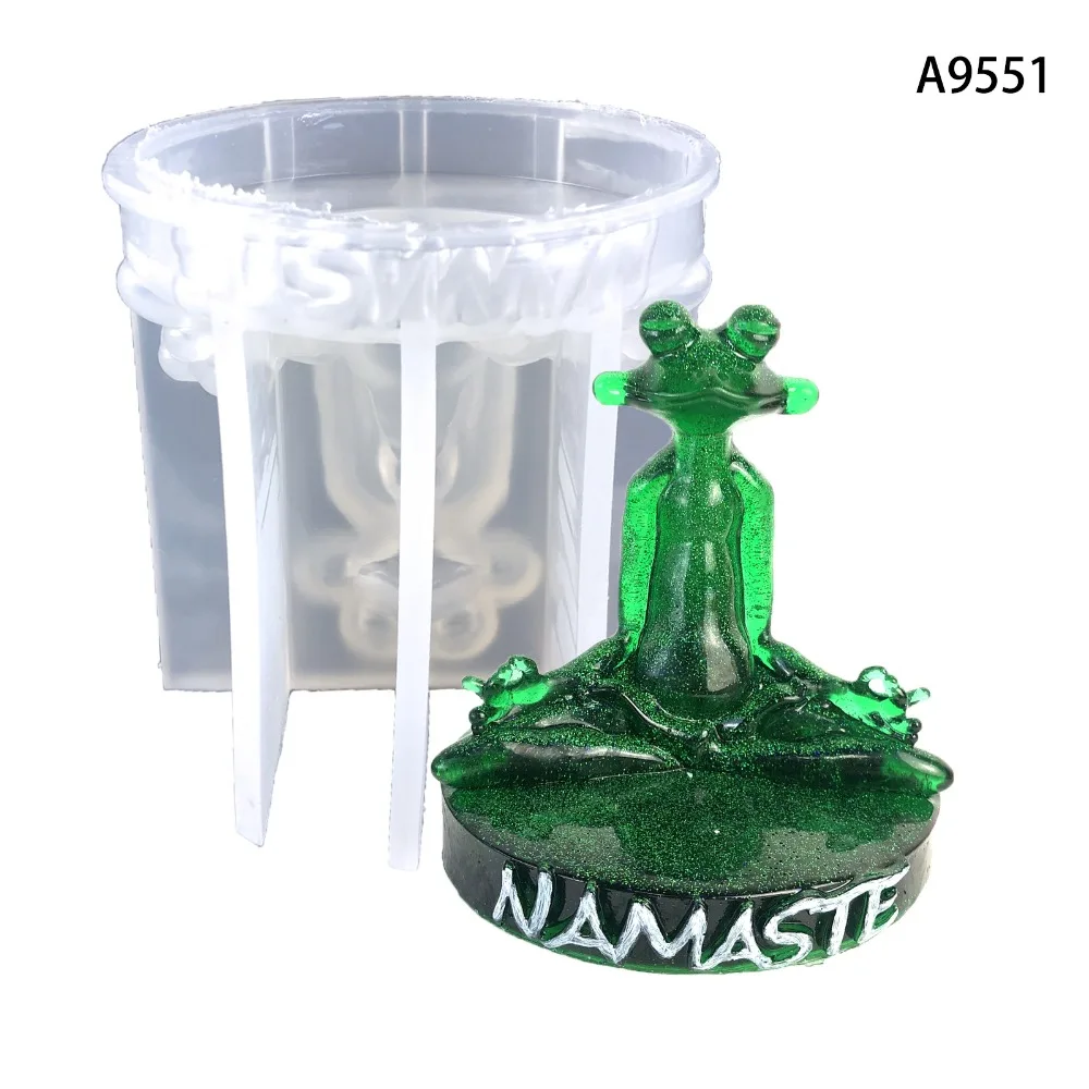 

Yoga Frog Table Silicone Silica Gel Mold Diy Resin Handicrafts Table Decoration Three-dimensional Yoga Frog