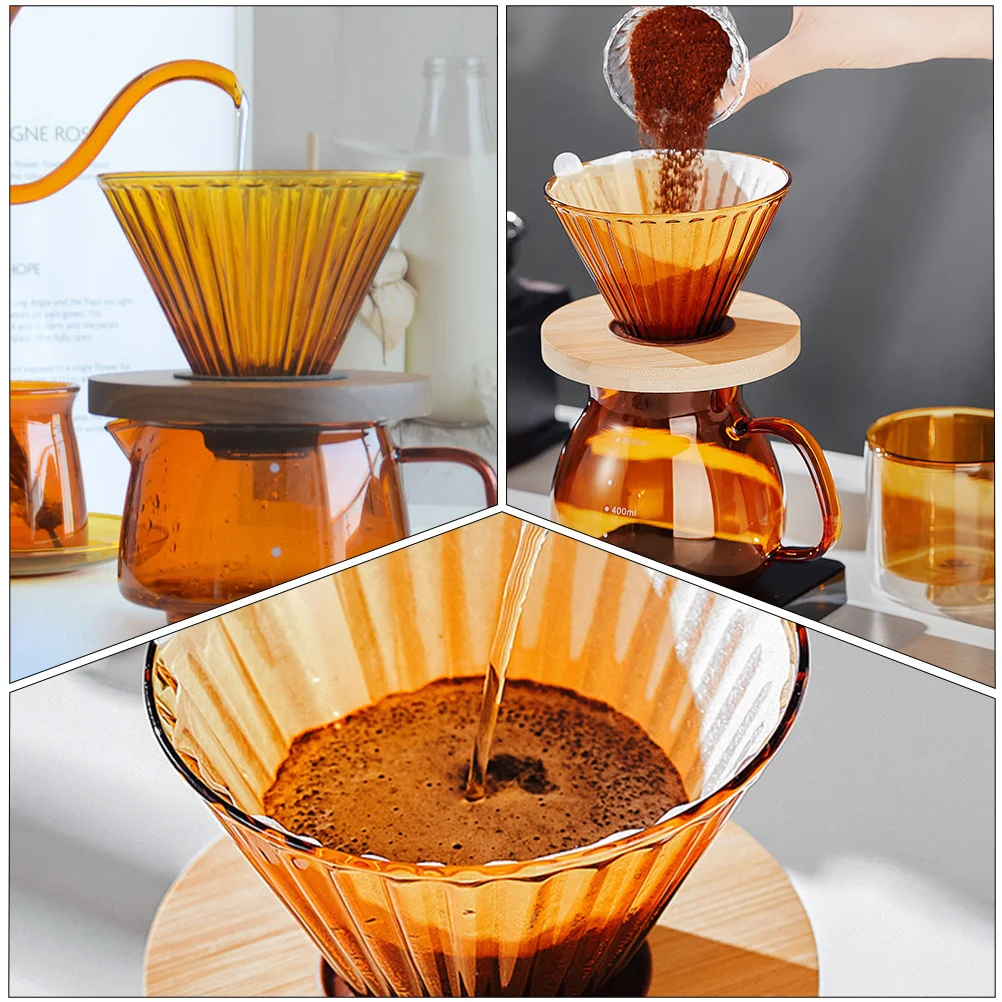 

1 set 1 Set Household Funnel Delicate Pour-Over Dripper Decorative Coffee Cone Reusable Coffee Making Tool Accessory