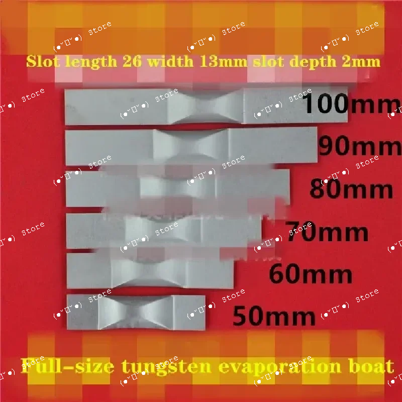 

5pcs tungsten molybdenum evaporation boat 5060708090mm tungsten molybdenum tantalum boat thermal evaporation coating