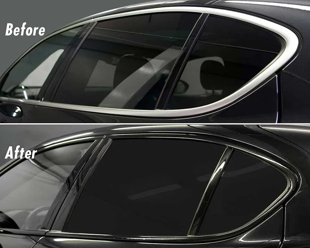 TILONDEX Car Stickers 2/3/7/10 cm Glossy Black Vinyl Wrap Stripe Adhesive Window Trim Film For Pillar Hood Roof Door