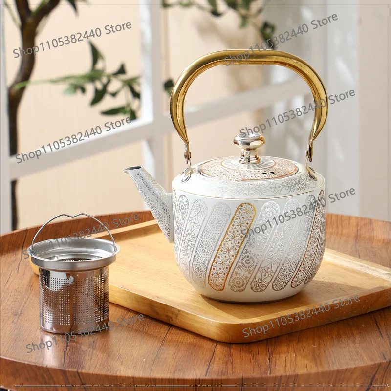 Stainless steel gas kettle, household large-capacity tea kettle, cool kettle, tea maker, teapot, flower teapot with leak.