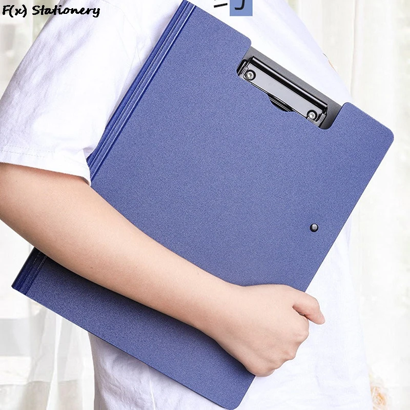 A4 File Folder Clipboard Writing Pad Memo Clip Board Double Clips Test Paper Storage Organizer School Supplies Office Stationary