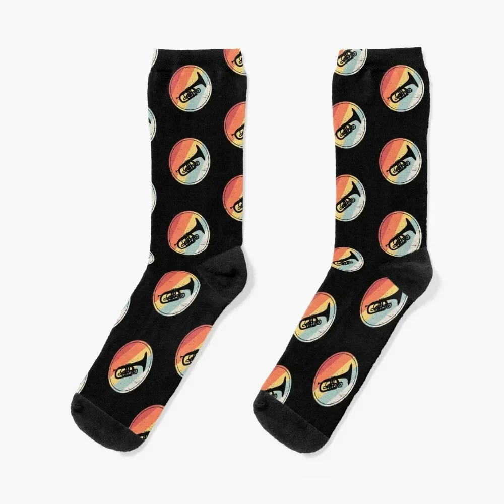 

Vintage Retro Mellophone Socks Stockings man designer brand Toe sports gift Women Socks Men's