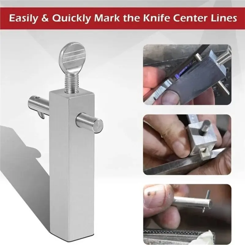 Adjustable Carbide Tip Knife Maker' S Center Scribe For Marking Center Lines On Belt Grinder, Blade Making Tool