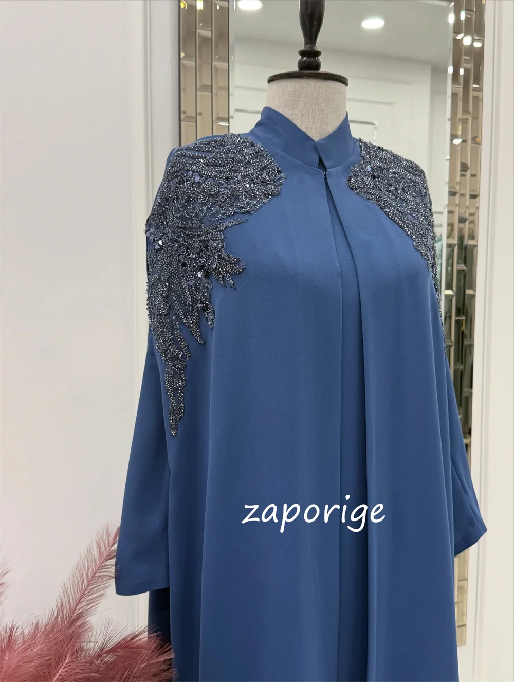 Customized High Quality Jersey Pleat Sequined Straight Jewel Long Dresses Bespoke Occasion Cocktail Sizes Available