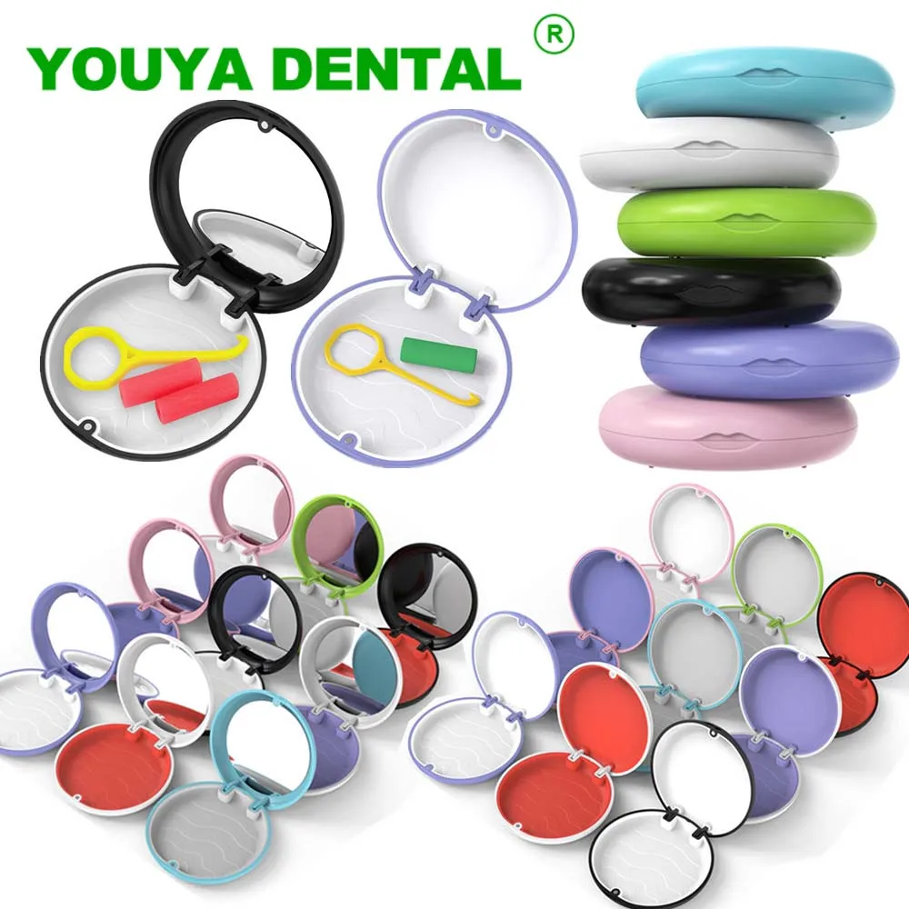 

100pcs Retainer Case Orthodontic Box Dental Fake Teeth Storage Box Mouth Guard Braces Container Box Supplies Dentistry Organizer