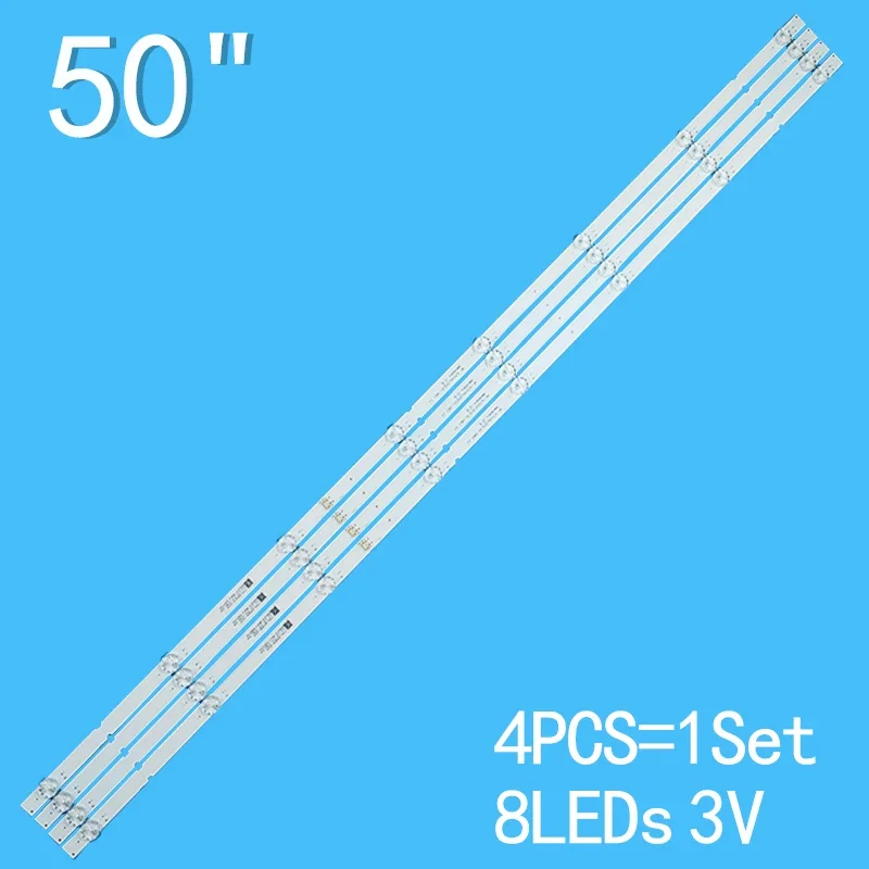 New 4pcs/Kit LED Strips for 50 TV TH-50GX580C 50C60 PTV50Q20SNBL RF-AZ500030SE30-0801 A2 7700-665000-D250 7700-650000-D360