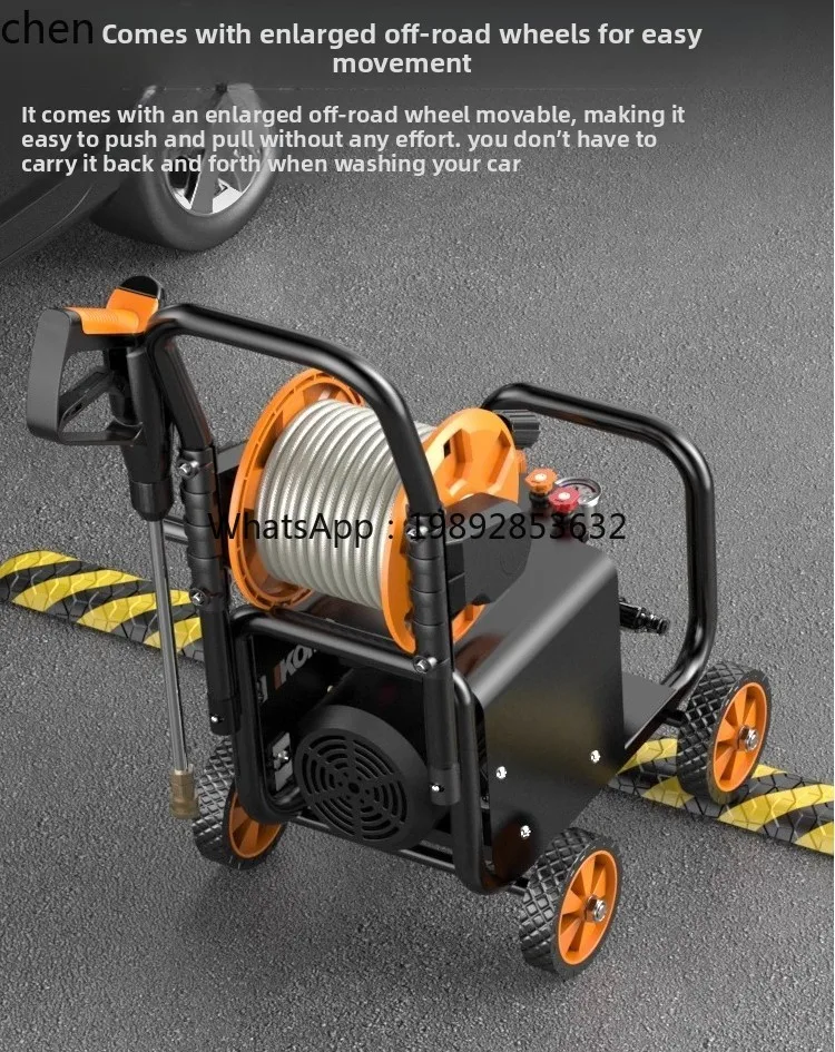 เครื่องฉีดน้ำแรงดันสูง ZZ สำหรับใช้ในบ้าน 220V ปั๊มน้ำแรงดันสูง กำลังสูง เครื่องทำความสะอาดพื้น