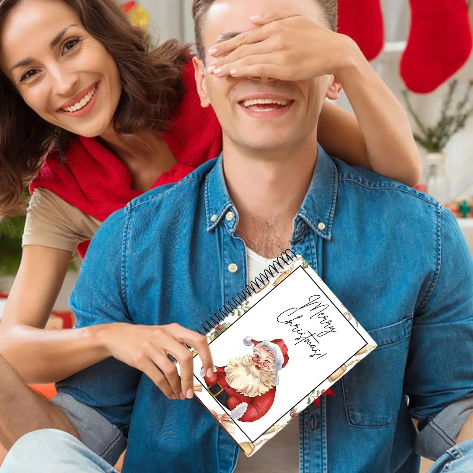 Weihnachts-Geschenkkartenbuch, Spiralbindung, Weihnachts-Geschenkkartenbuch, Festliche Weihnachtsgeschenke für Teenager, Organizer für Grußkarten – Detail 9