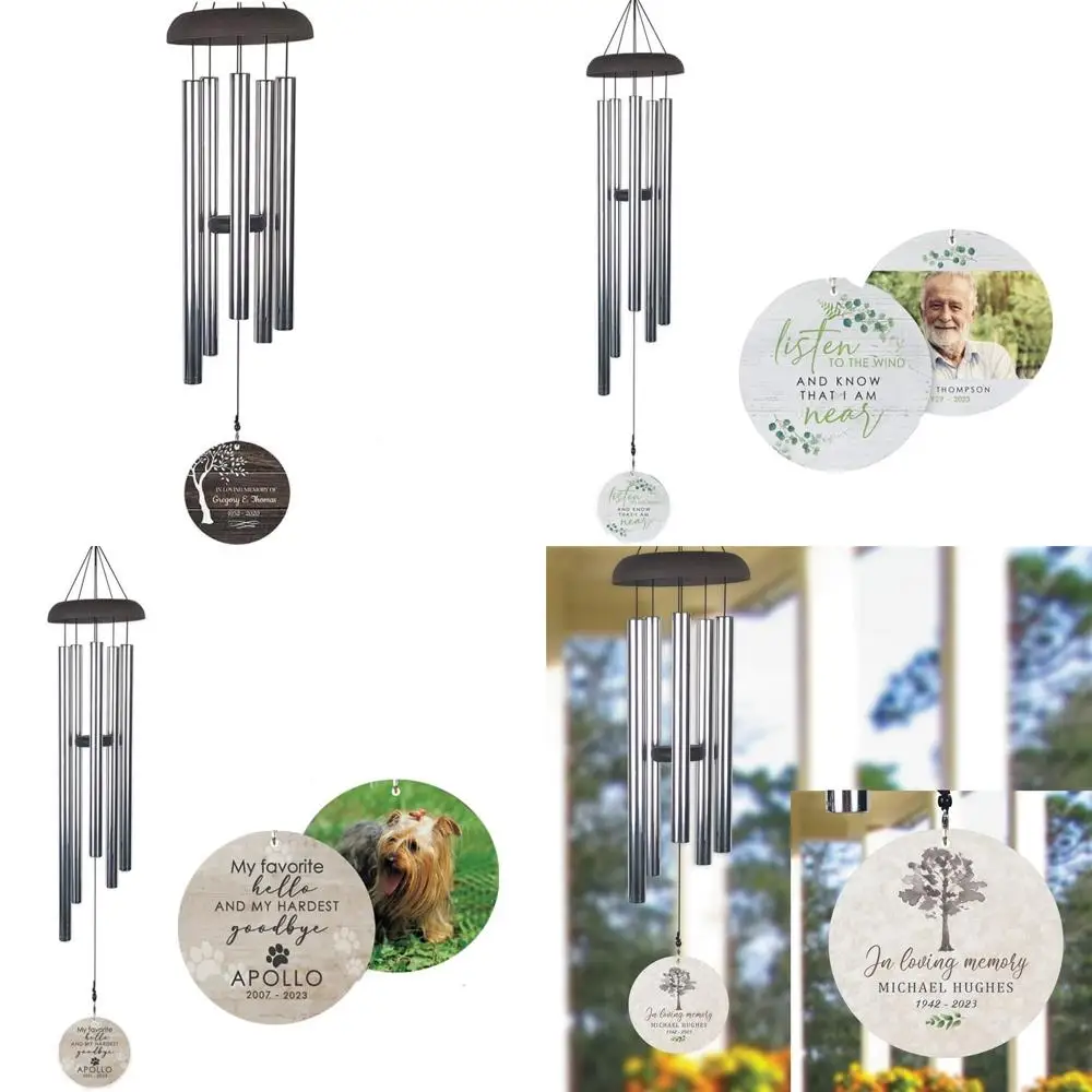 

в любящем дереве памяти. Персонализированный колокольчик 24 дюйма, алюминиевых трубок, индивидуальный ветровой звонок.