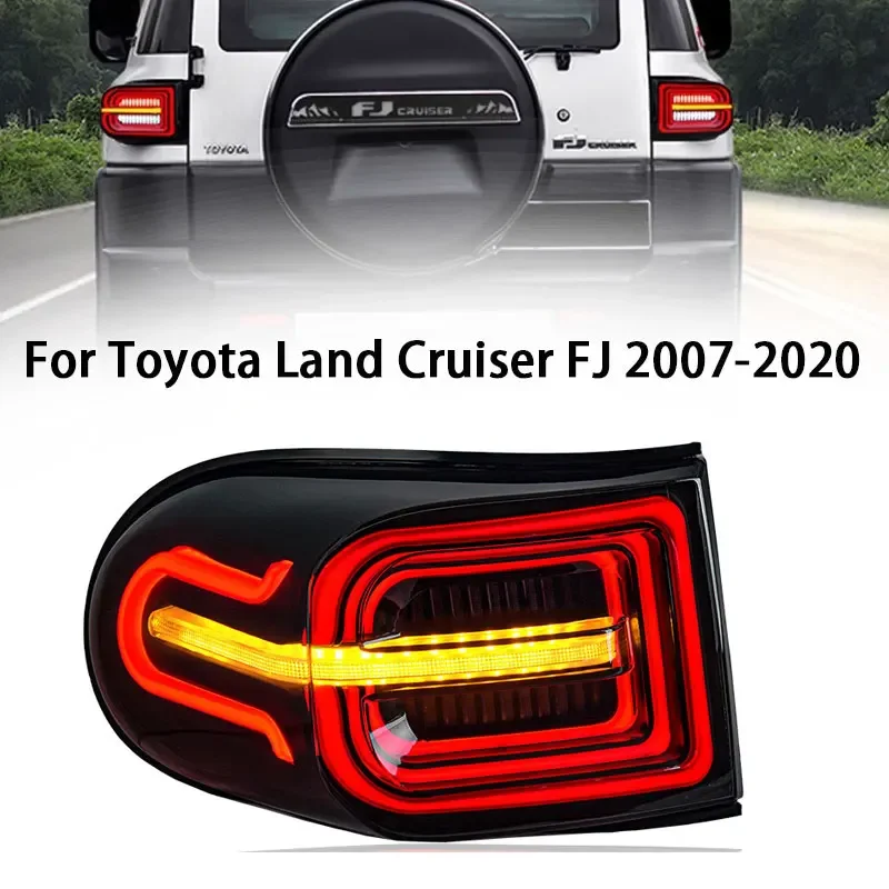 

Автомобильный задний фонарь для Toyota FJ Cruiser 2007-2020, задний фонарь DRL, динамический светодиодный обновленный тормозной инструмент, автомобильные аксессуары