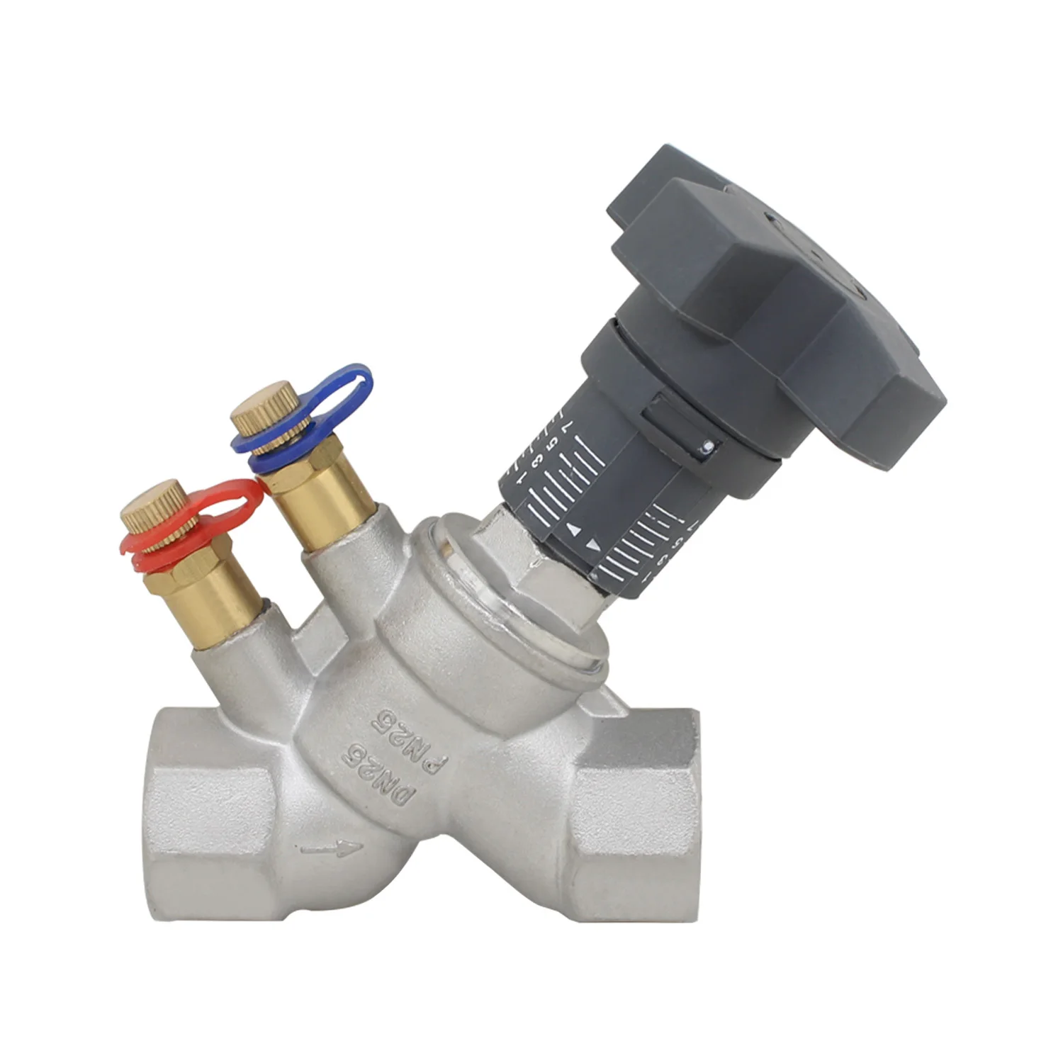 stainless steel balancing valve Regulating valve DN20/DN15/DN25 female thread Flow Control Static Balancing Valve