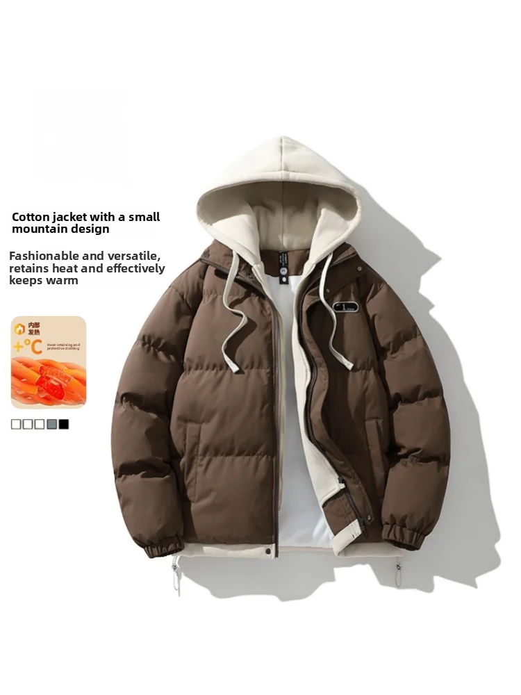 

Теплая хлопковая куртка с капюшоном для пар, свободное мужское хлопковое пальто, молодежная модная зимняя повседневная одежда
