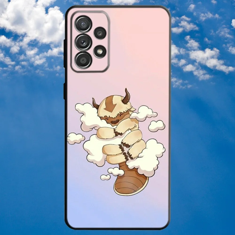 A-Avatar The Last Airbender Appa Yip Phone Case For Samsung S21,S22 Ultra,S20,S30 plus,S22 plus,S23,S30 ultra 5G Black Cover