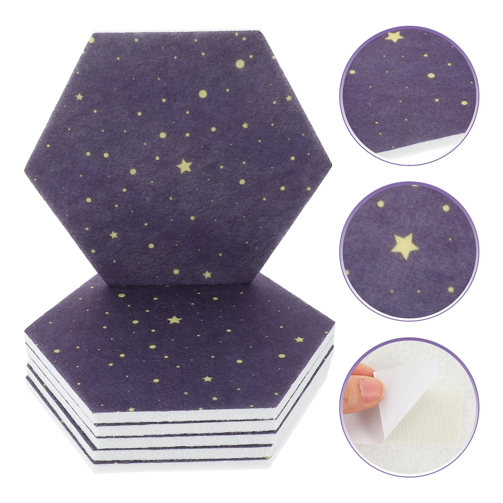 

6Pcs Hexagon Felt Pin Boards Modern Bulletin Board for Wall Mounted Notes Messages Photos Enamel Pins Organizer