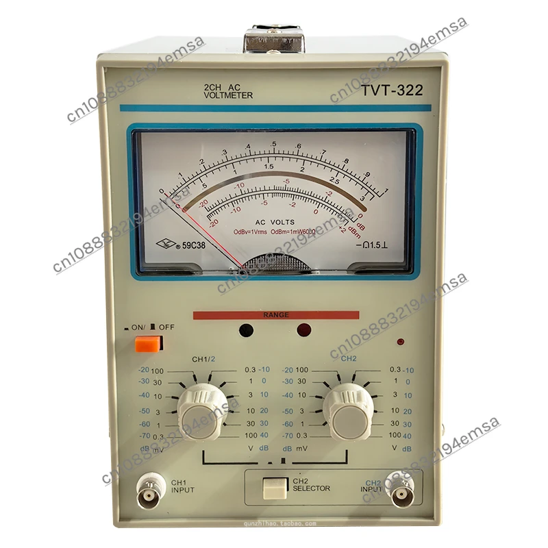 

TVT-322 double needle millivolt meter, dual channel AC, dual channel 300uV-100V working voltage AC220V