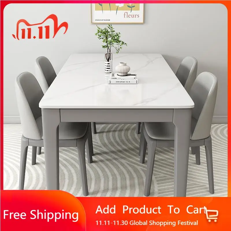 

Solid Wood Simple Dining Tables Modern Nordic Luxury Vintage Dining Tables Rectangle Storage Mesas Pegables Portatil Furniture