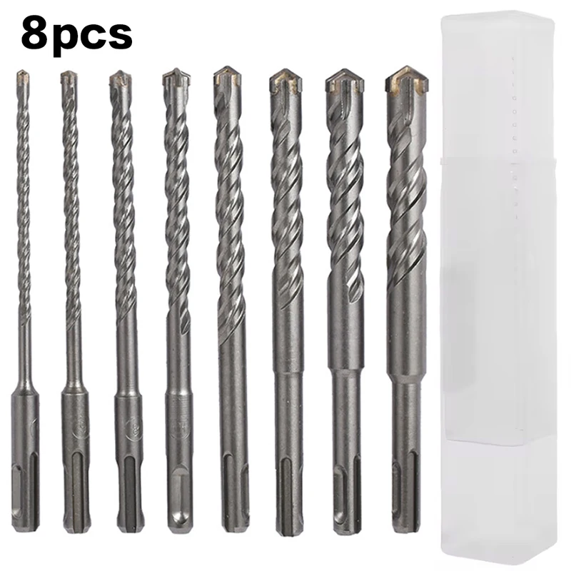 

Набор сверл из 8 предметов, включая сверла по бетону и ударные сверла с поперечной головкой (диаметр 5, 6, 8, 10, 12, 14, 16, 18 мм)