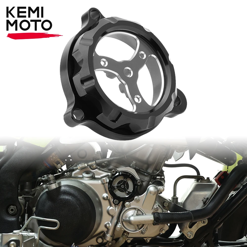 

KEMIMOTO ATV Engine Oil Filter Clear Cover Compatible with Raptor 700 2006-2024 Dirt Bike Cap Trim Raptor 700R 2009 2011-2024