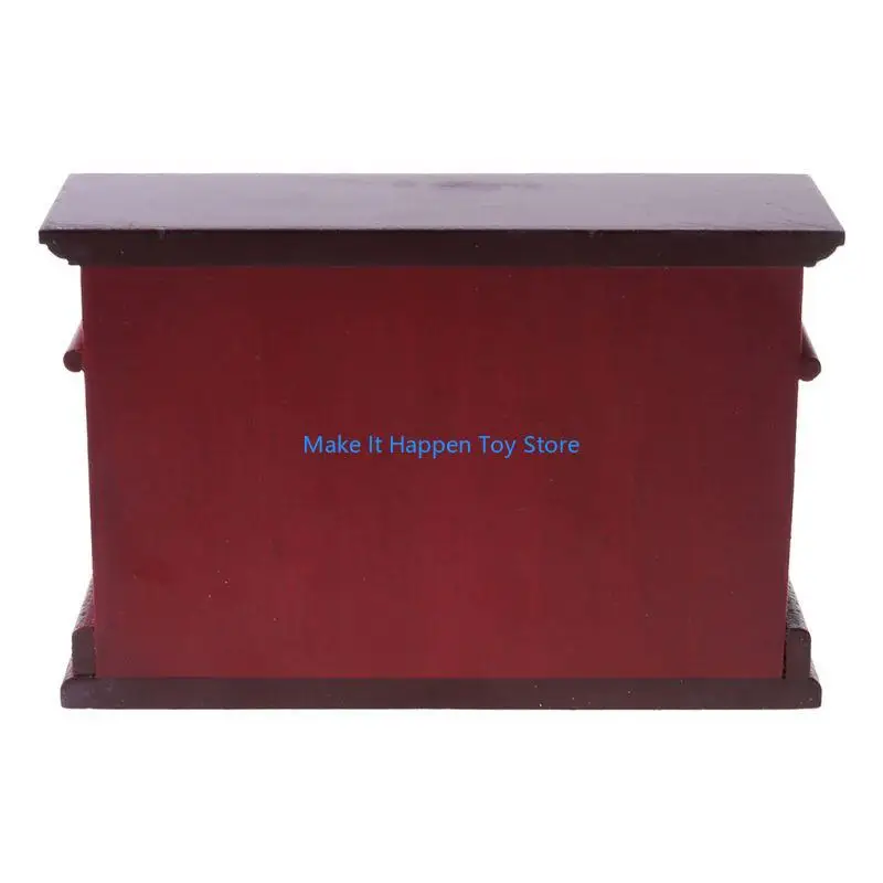 28ec 1:12 Dollhouse Mini Mahagoni Kamin Miniatursimulation Möbel Kinder tun für Spielzeugspielzeug DIY Accessoires