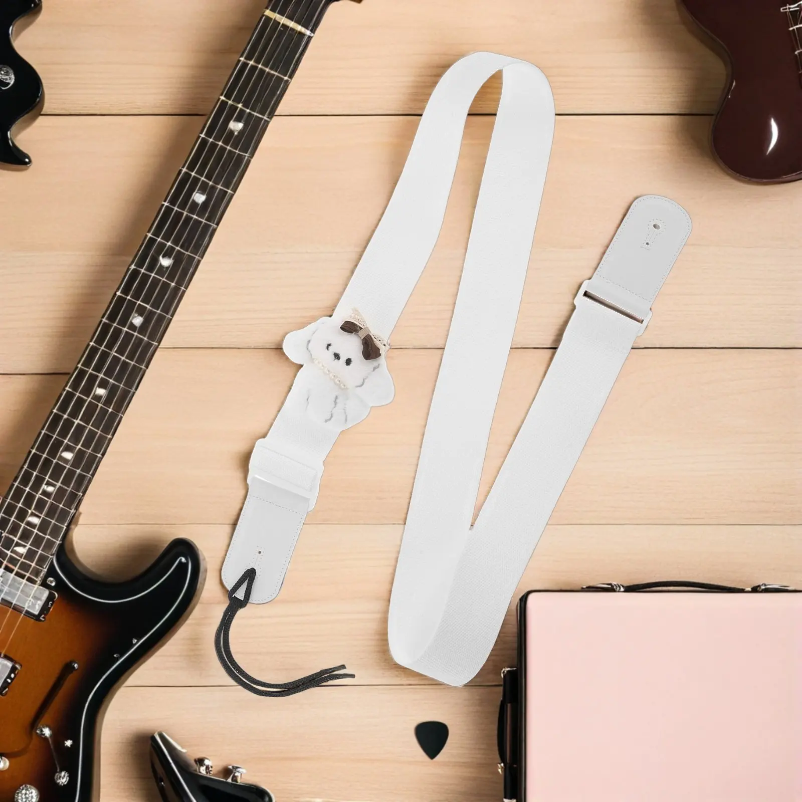 3D Dog Guitar Strap Adjustable Shoulder Replacement Belt Soft Animal Guitar Accessory for Acoustic Electric Bass Ukulele - view 4