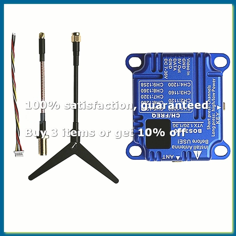 1.2Ghz 1.3Ghz 3W VTX 3000mW 9 Channel FPV Video Audio Transmitter PAL/NTSC for FPV Long Rang RC Drone-DT30