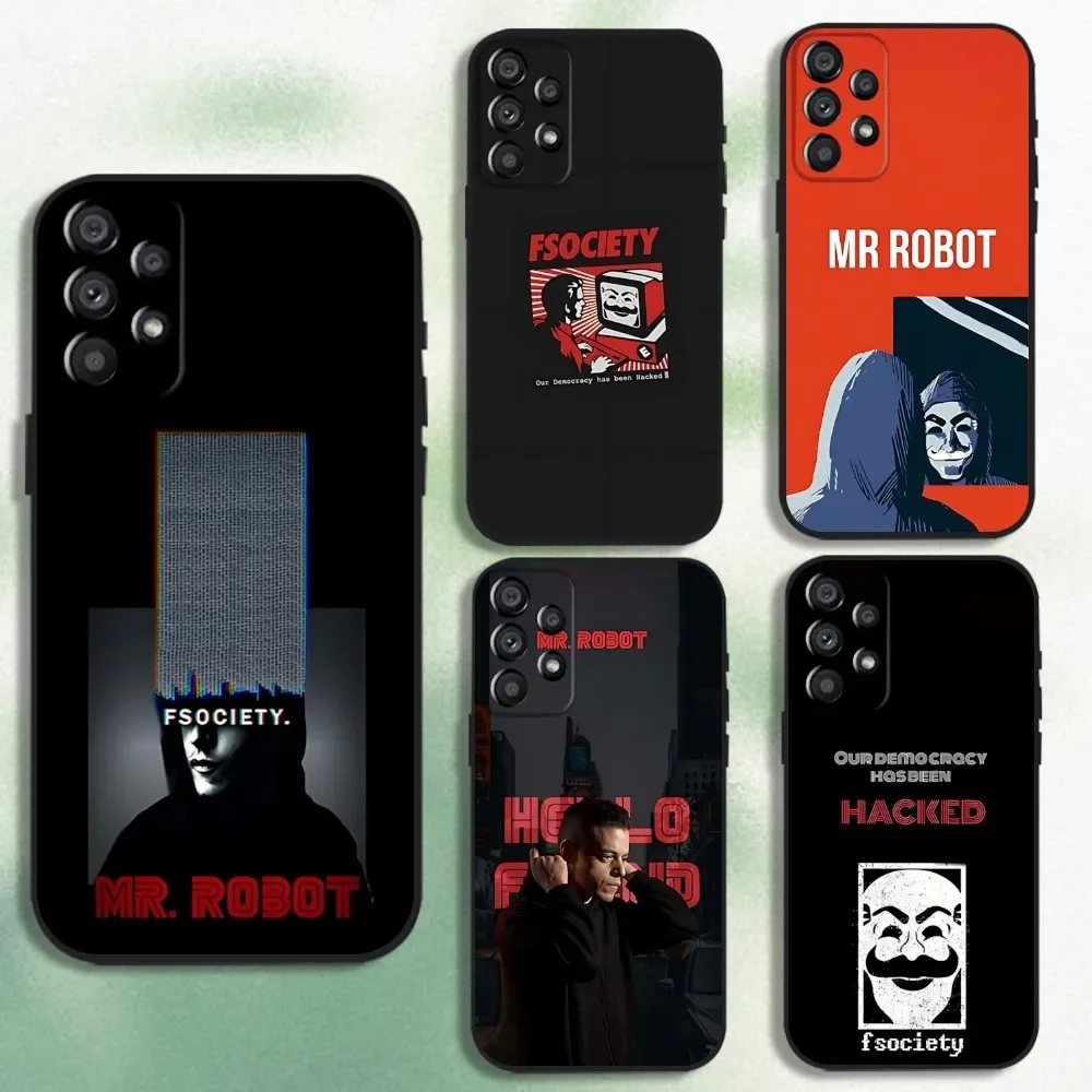 

Mr R-Robot Fsociety Phone Case For Samsung Galaxy A20,A21s,A22,A31,A32,A52,A53,A72,73,A80 Soft Black Cover