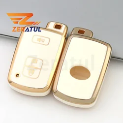 3 Buttons TPU Car Key Case Cover For Toyota RAV4 Highlander Avalon Sequoia Tundra Tacoma 4Runner Land Cruise Prius Shell Fob