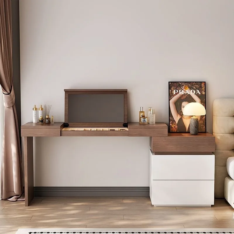 New flip-top dressing table with drawer of drawers for the bedroom vanity table, hidden mirror vanity table