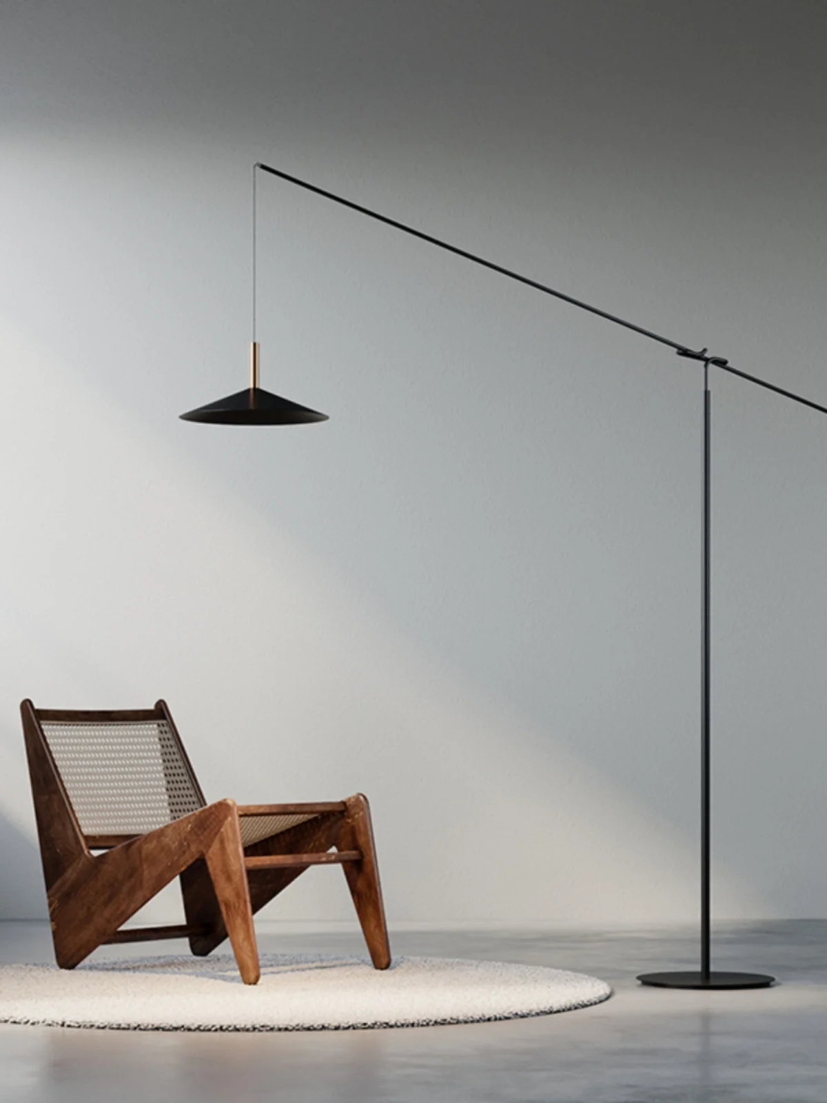 

Italian Minimalist Floor Lamp Living Room Standing Lamp Wabi Sabi Adjustable Antique Fishing Light LED Room Decoration Lights