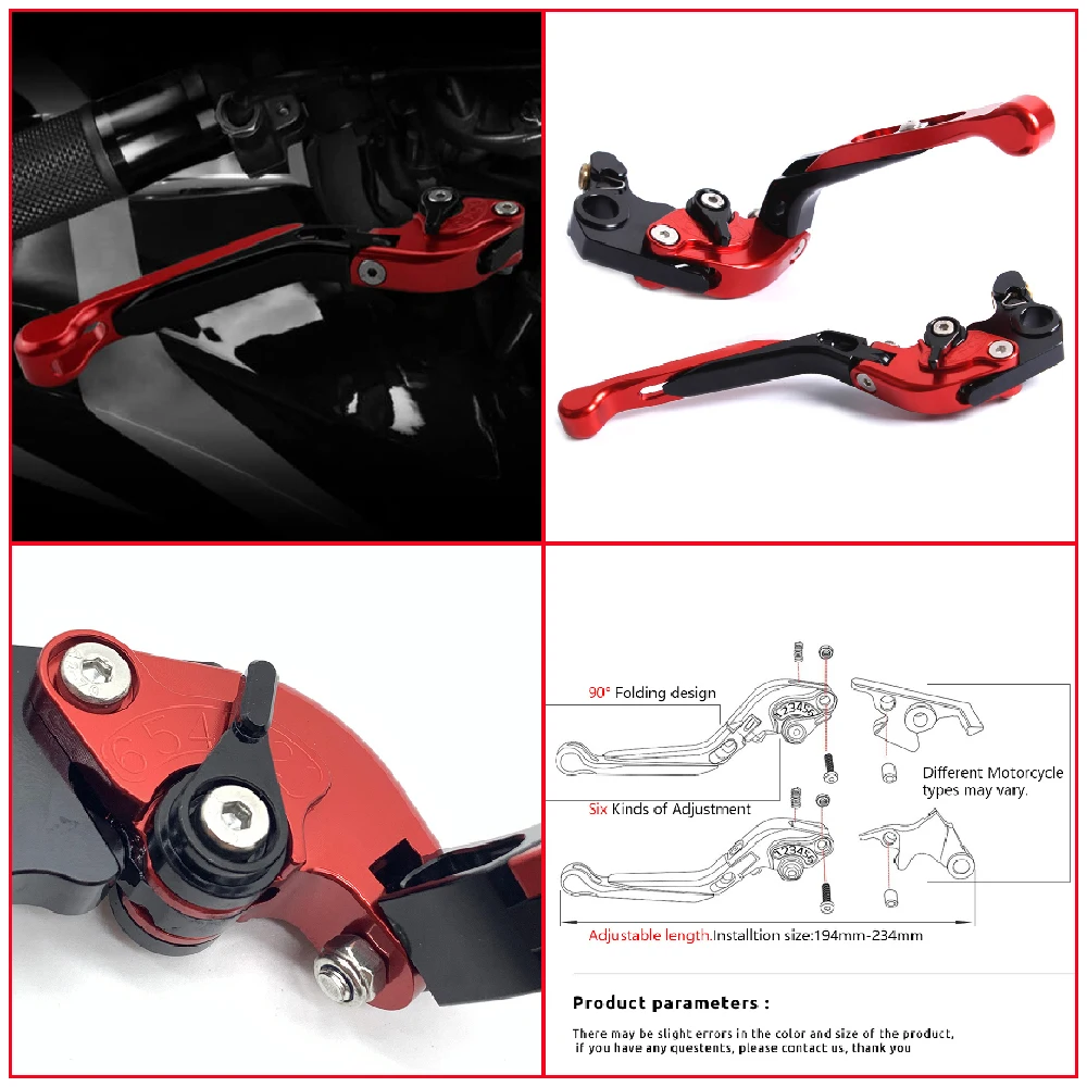 

Fits for Ducati Scrambler 1100 Desert Sled ABS 2019-2022 Motorcycle Brake Clutch Lever Folding Extendable Adjustable Replace Bar
