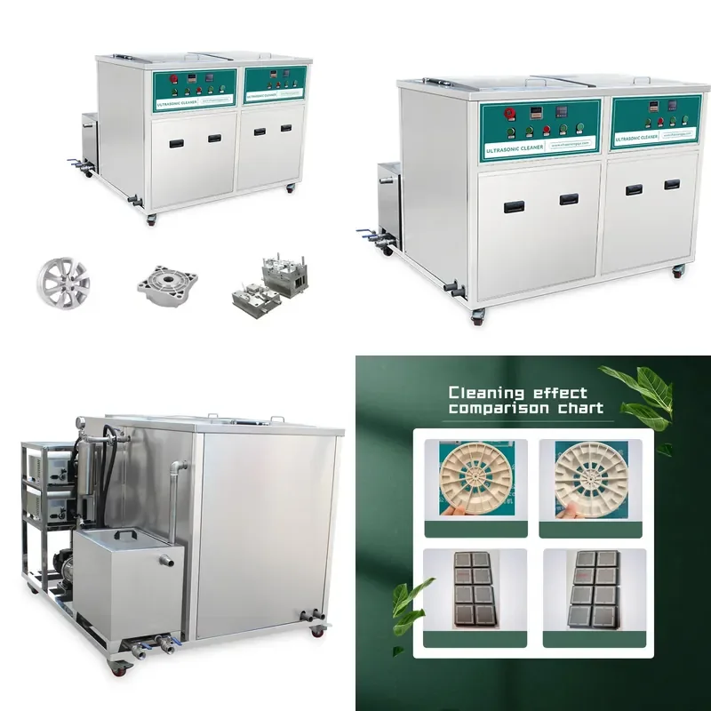 for Industrial Electric Double Slot Ultrasonic Cleaner with 88L Tank Timer for Electronic Components Cylinder Head Circuit