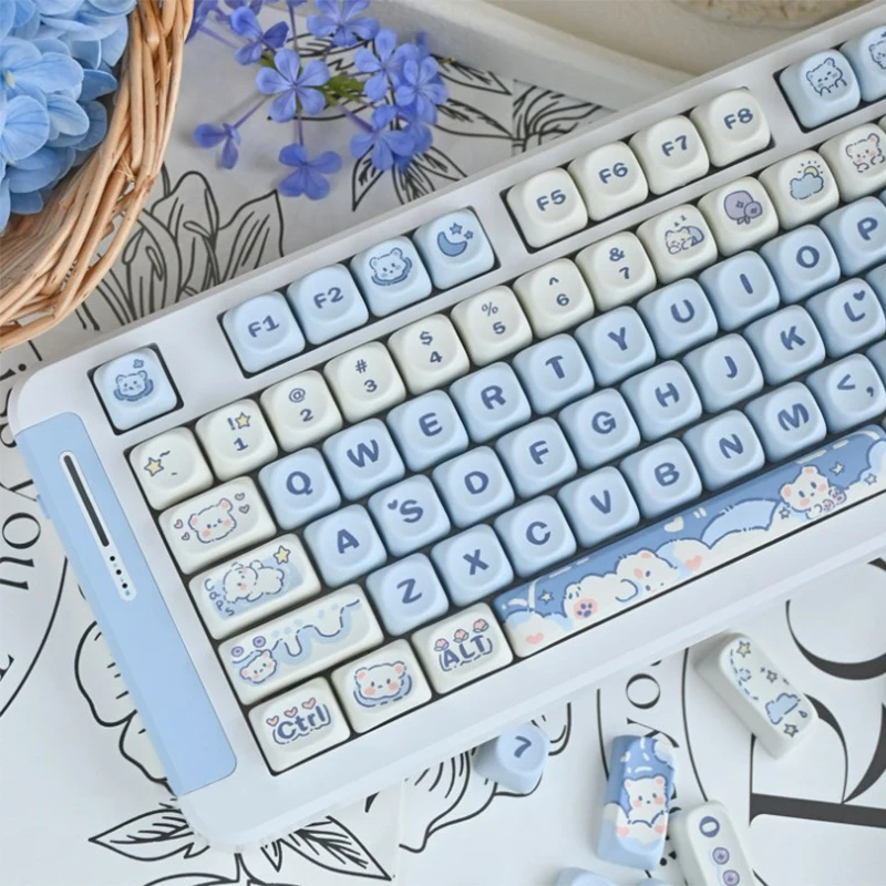 132Keys Ice Cream Puppy PBT Keycaps MOA Profile Dye-Sublimated Keycap Set For Mx Cherry Gateron Switch Mechanical Keyboard Kit image 6