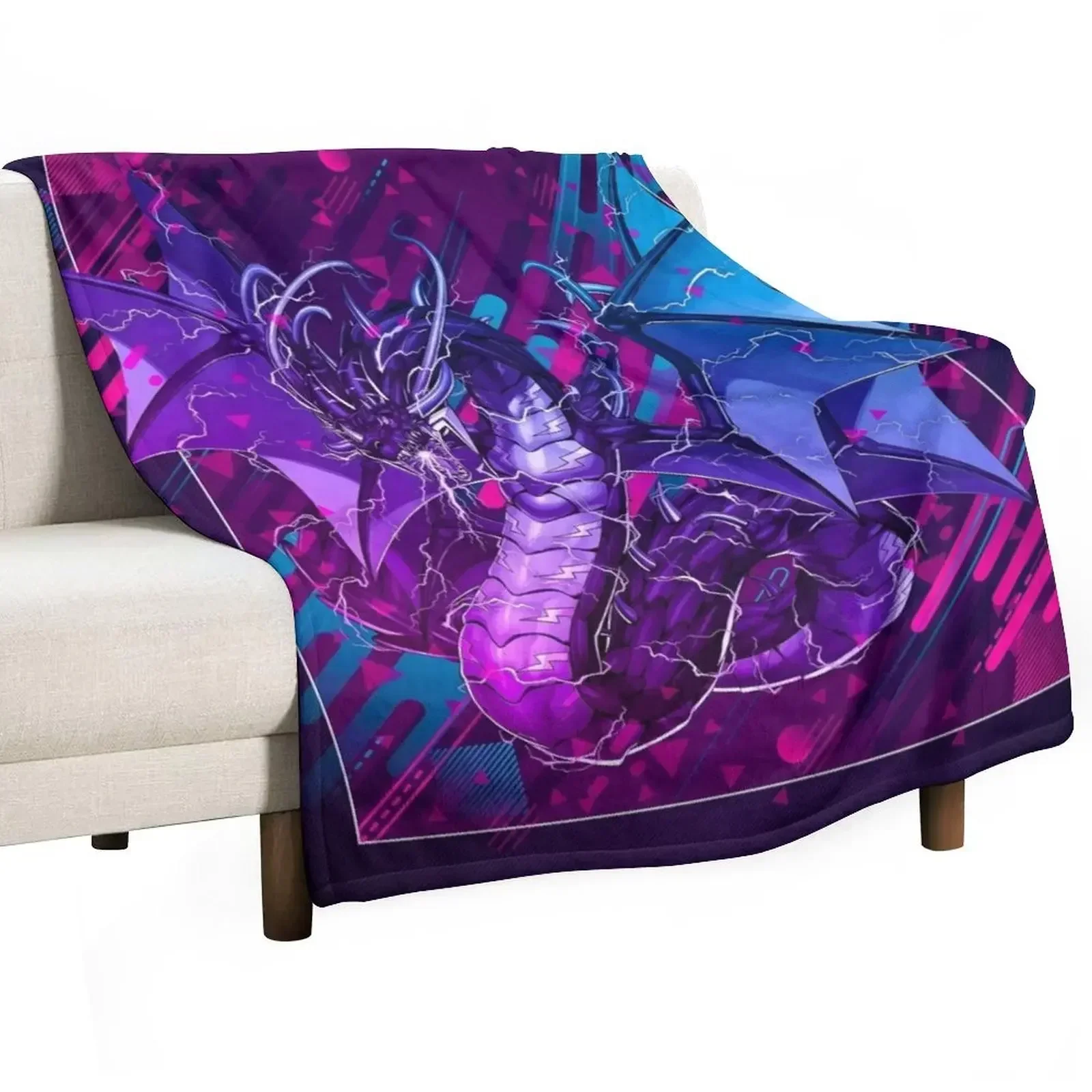 Thunder Dragon Colossus *Modern Graphic Design* Throw Blanket Cute Blankets For Sofas Decorative Sofa Blankets