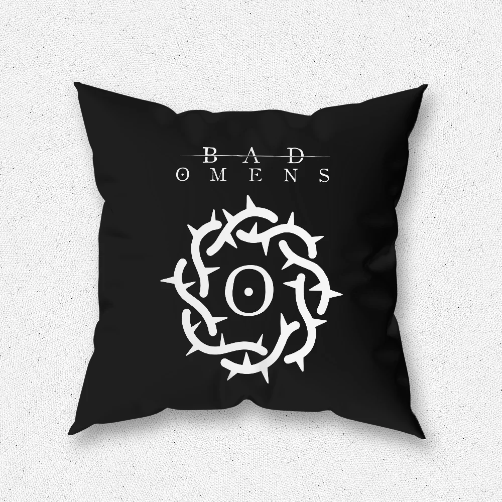 B-Bad Omens Band Pillow Case For Home Bedroom Room Decoration Living Room Sofa Cushion Cover Suitable