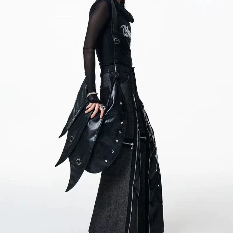 2026 New Punk Armor Underarm Crossbody Bag, Niche Large Capacity Gothic Y2K Shoulder Handbag, Subculture Streetwear Purse