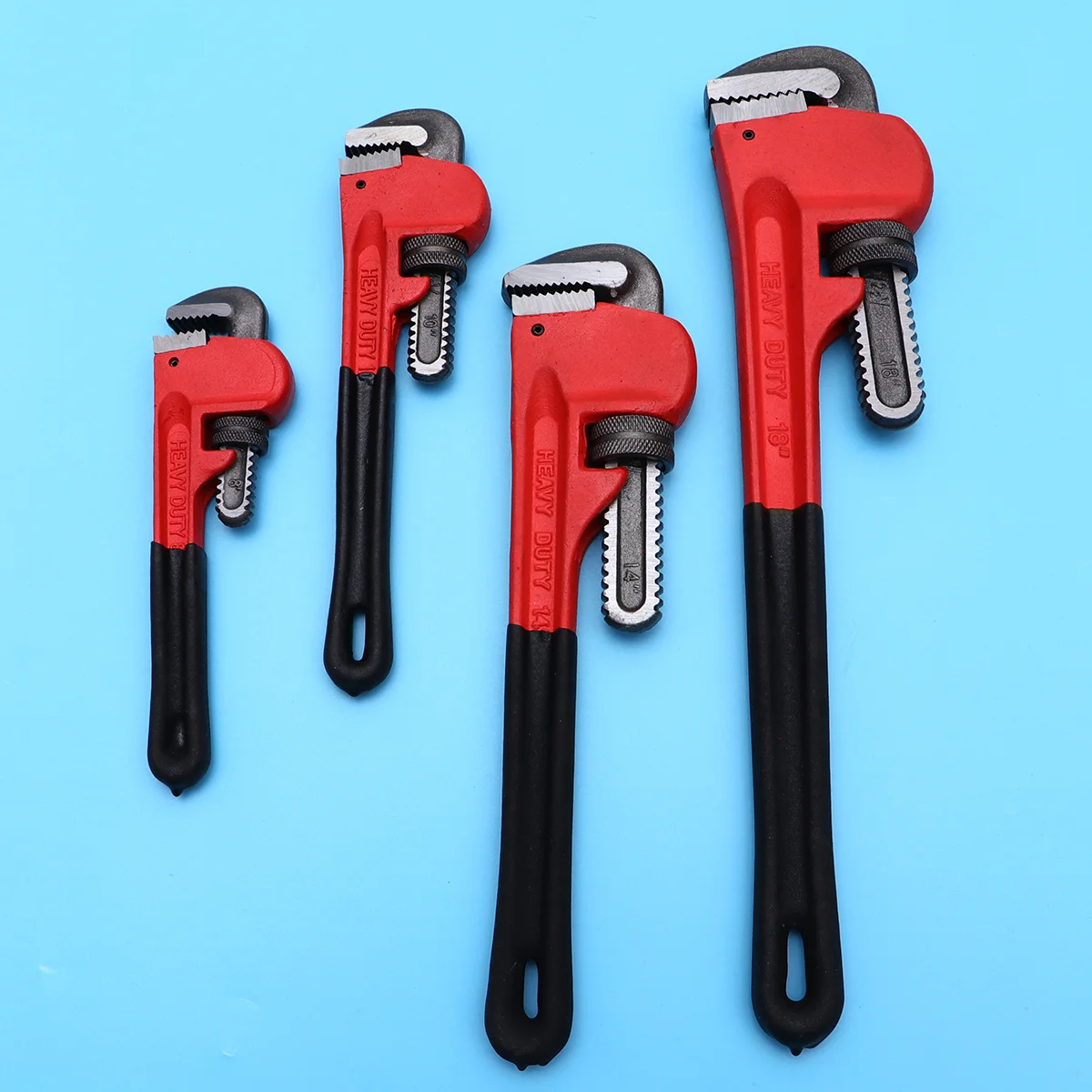 

4pcs Heavy Duty Adjustable Straight Wrench Car Water Repair Tool Flexible Spanner Clamp Wrench (8/10/14/18 Inch Wrench Each 1pc)