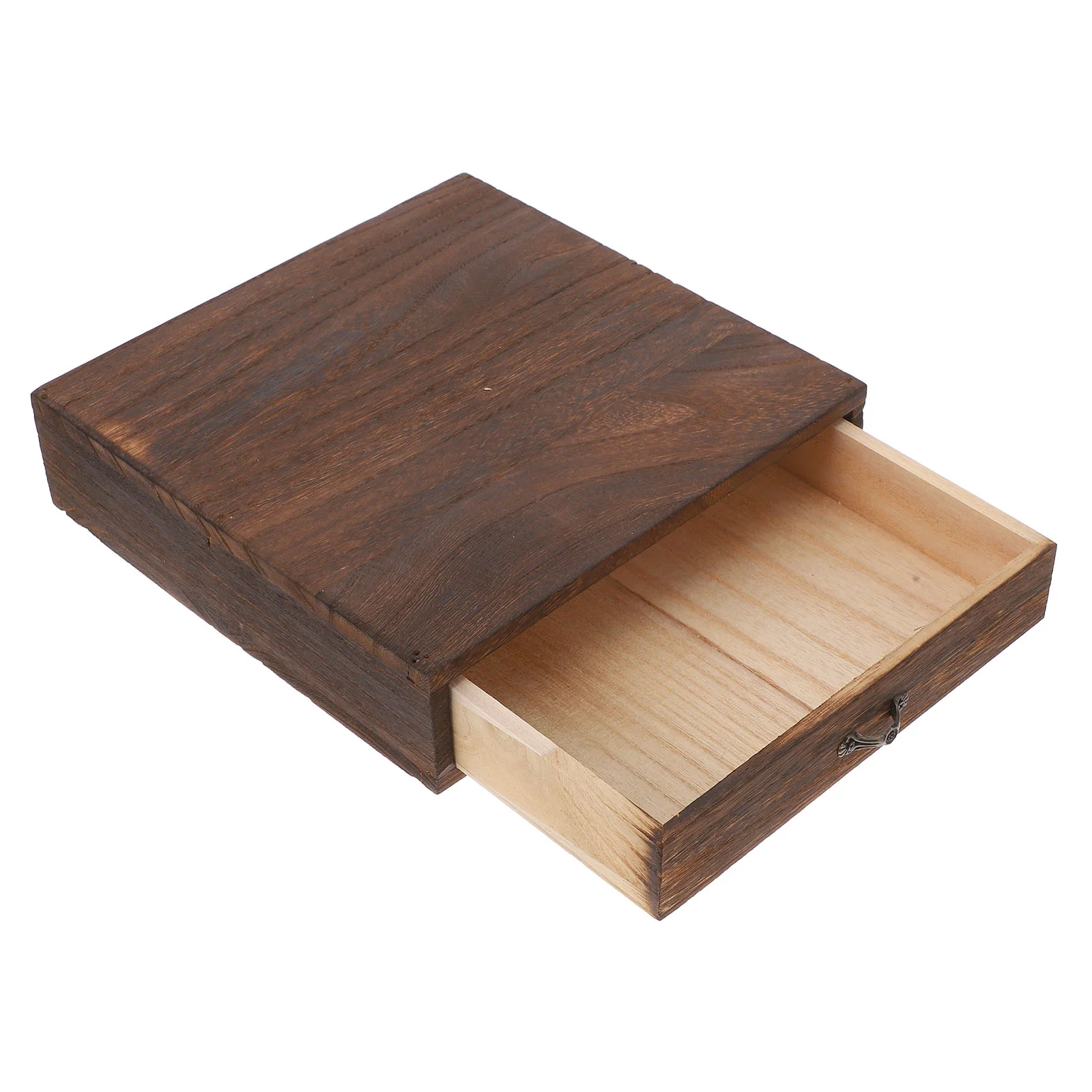 Wood Desktop Drawer ganizer 22 5x22 5x6cm Storage Box Jewelry Tea Canister Practical Multi Functional Wooden Desk ganizers