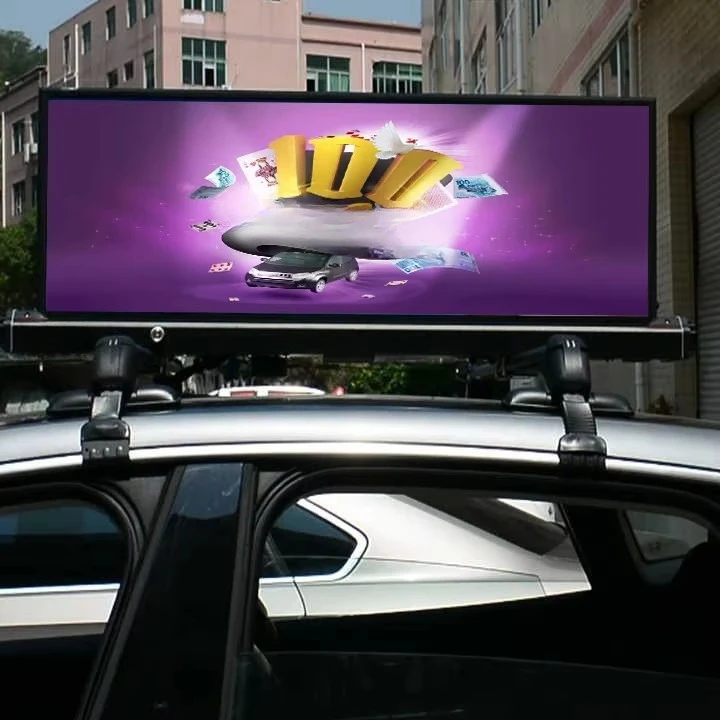 Outdoor Waterproof P3.076 High Brightness Roof Taxi Light Emitting Diode Advertising Screen Board