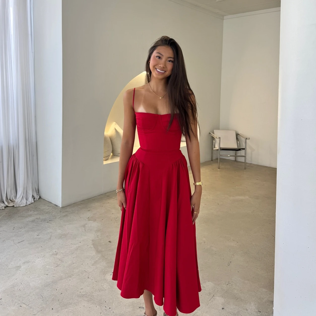 Suninheart Spaghetti Strap Summer Party Dresses 2025 New Arrivals Fit and Flare… - Image 2