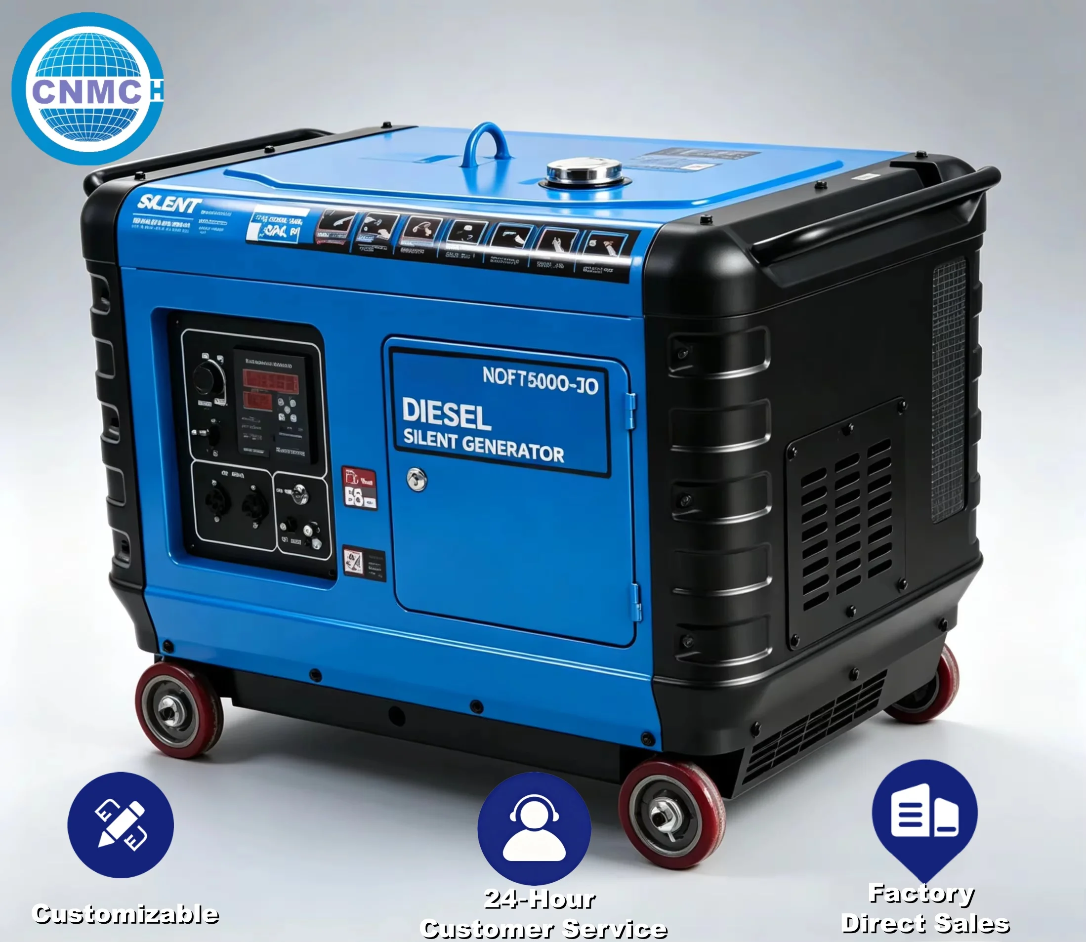 3KW 5KW 8KW 10KW Portable Diesel Generator Emergency Power Supply 230V 400V Quiet Generators for Home Electricity CE Certified