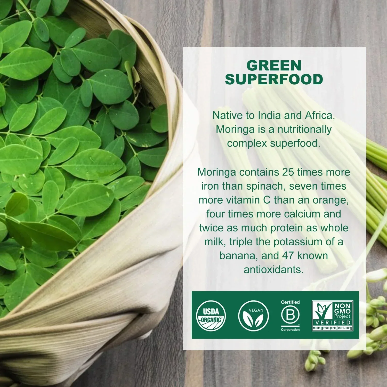 Moringa - Boost Metabolism, Promote Intestinal Health, and Improve Digestion