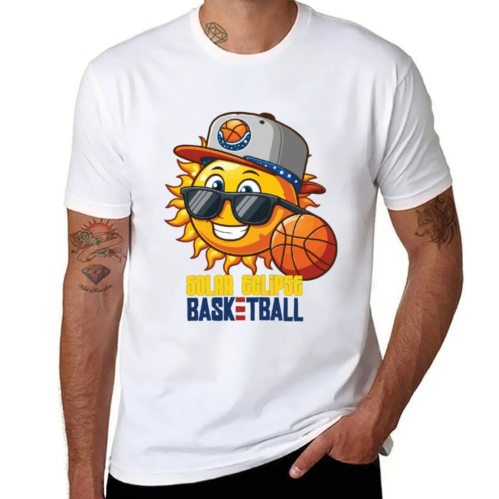 

Basketball Eclipse Total Solar Eclipse 2024 T-Shirt t shirt man luxury man t shirt designer T-Shirt