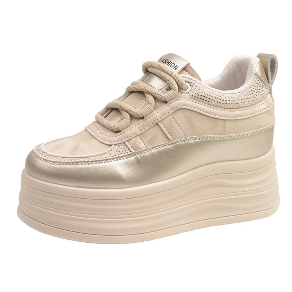 

Модные массивные кроссовки с кристаллами, увеличивающие рост, обувь на платформе, спортивная женская повседневная обувь на открытом воздухе, удобные кроссовки для ходьбы