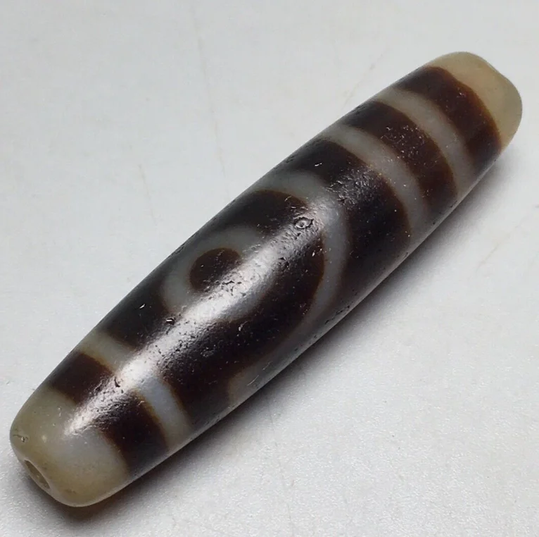 Tibetan Natural Old Oily Red Agate Dzi *2 Eyes*horseshoe Bead Pendant 48mm M3239