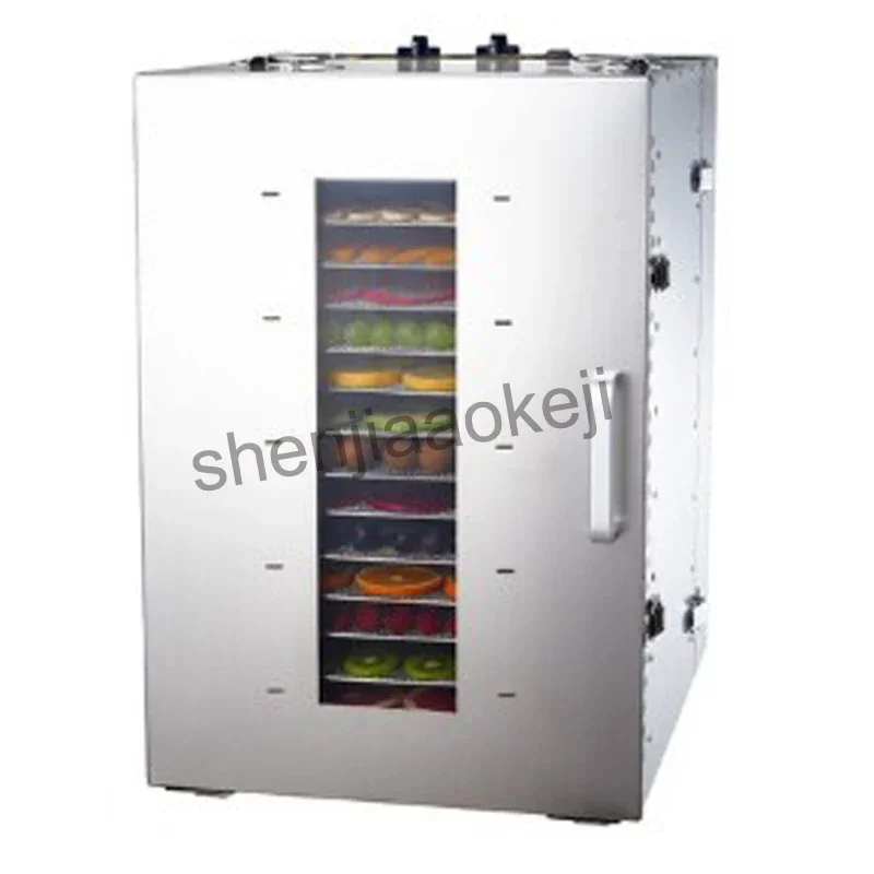 Desidratador de alimentos de 16 camadas, aço inoxidável, comercial, máquina de frutas secas, secador de carne, alimentos desidratados, 1500w, 1 peça