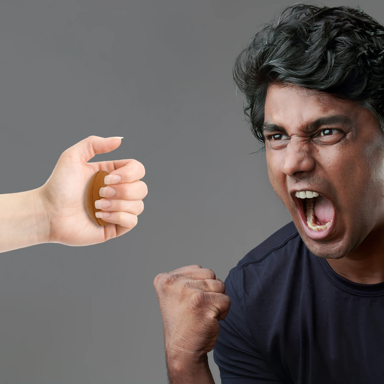 10 stuks ballen 4 cm pu materiaal zachte bruine kleur draagbare ontspanning speelgoed zintuiglijke ballen mini voetbalhelm