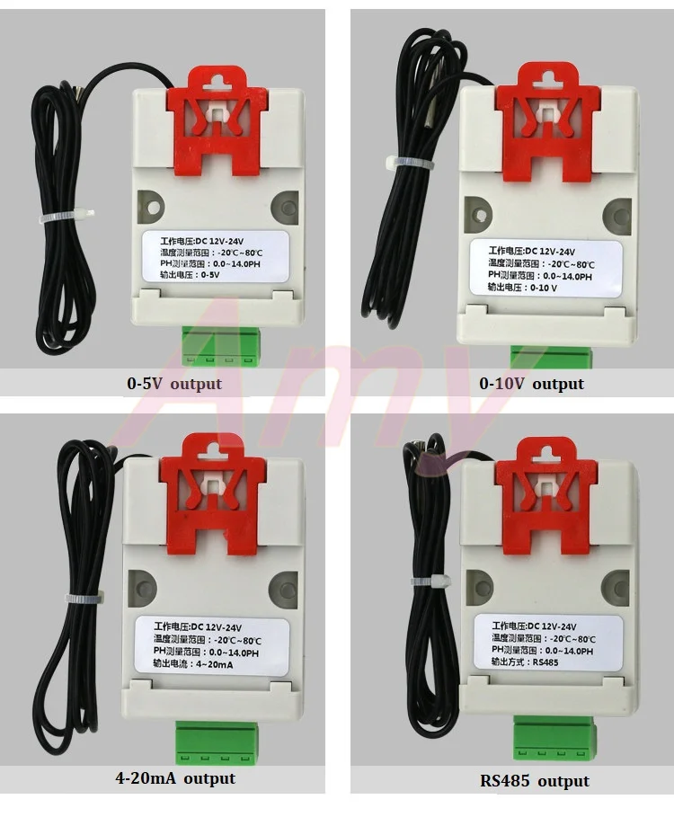 Imagem -05 - Módulo do Sensor do Transmissor da Temperatura do ph Tensão 05v 010v 420ma Rs485 Output Elétrodo Bnc