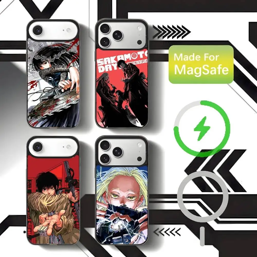 

Sakamoto Days Nagumo Phone Case For iPhone 17,16,15,14,13,12,11,Pro,Max,Plus,Mini,SE4,E Magnetic Magsafe Wireless Charging